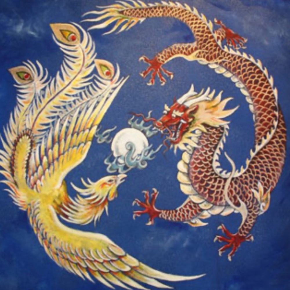 White Jade Phoenix and dragon necklace - Picture 2 of 7